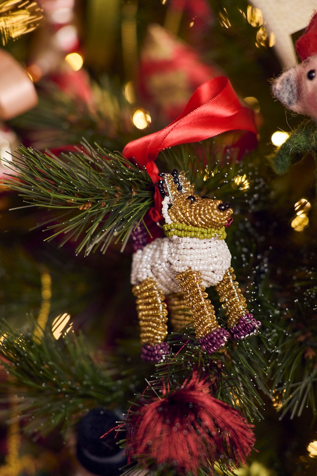 Suspension de Noël chien - multicolore