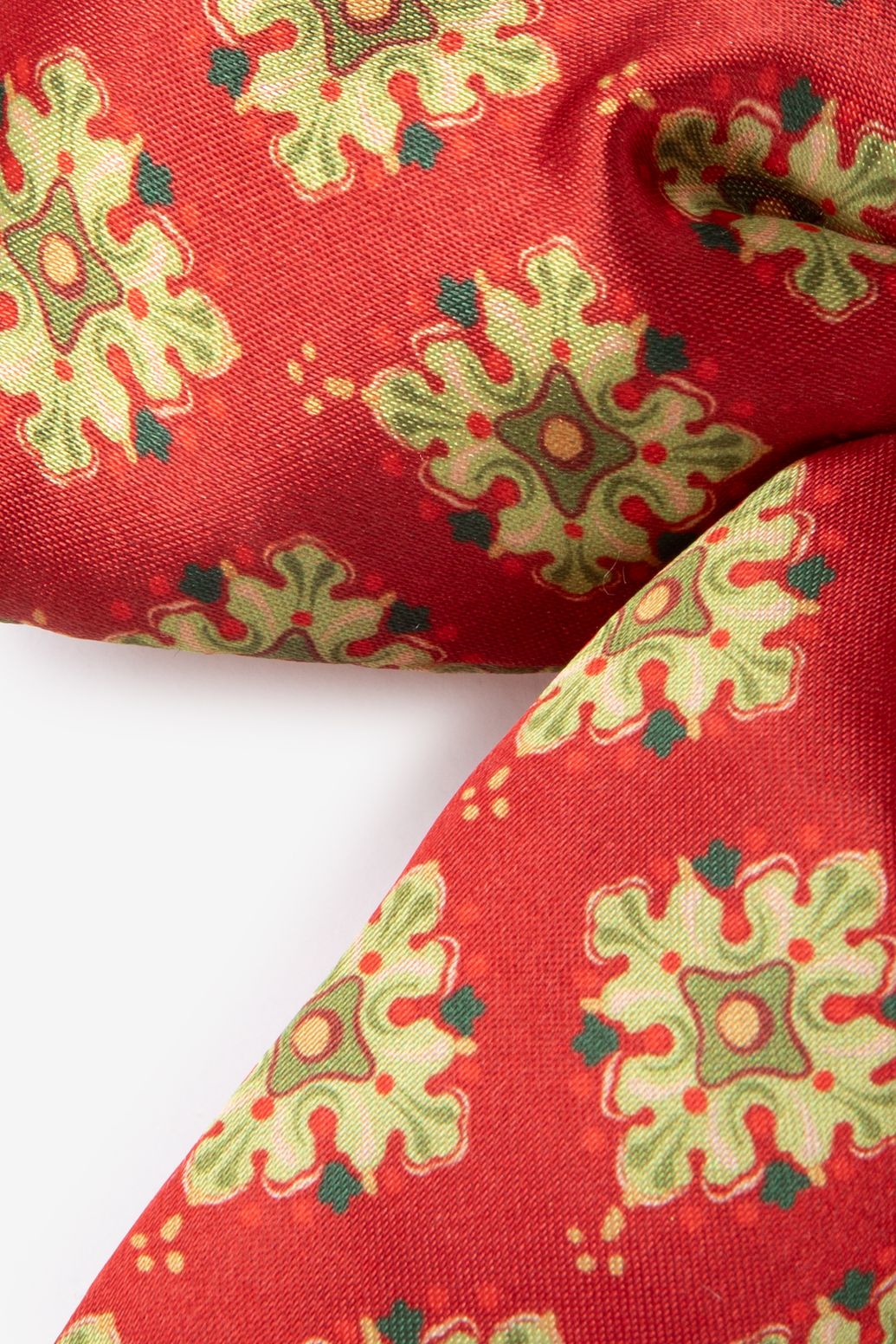 Rode strik kersthanger met print