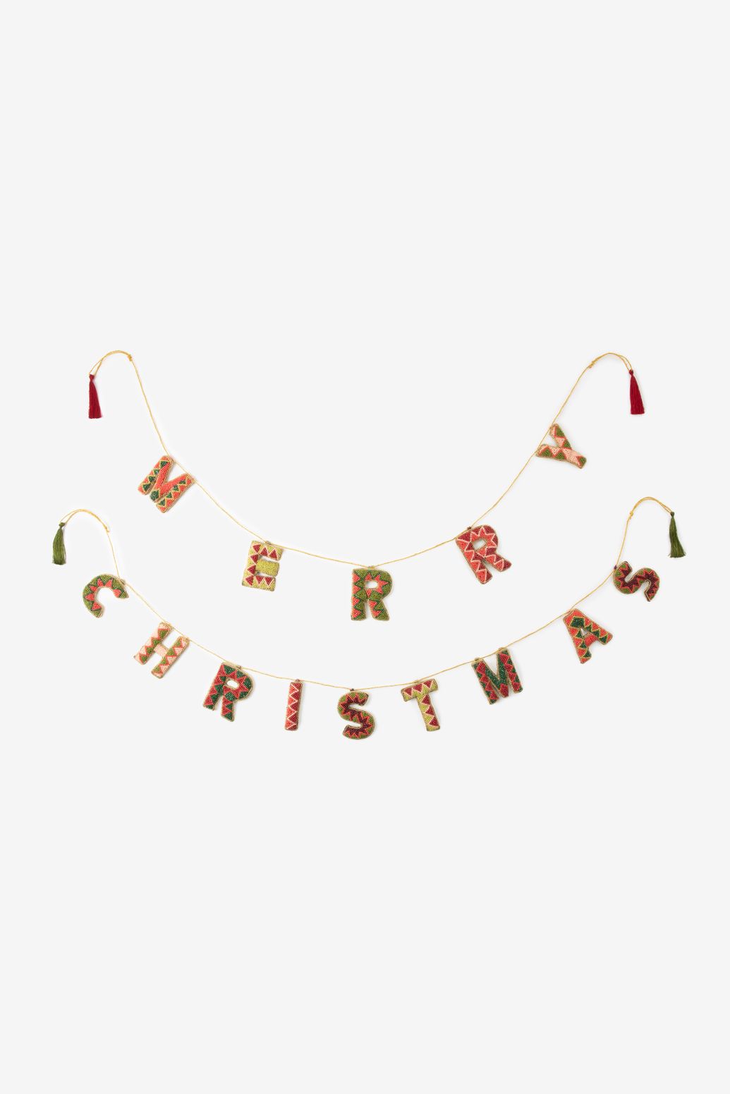Multicolour kerstslingers Merry Christmas