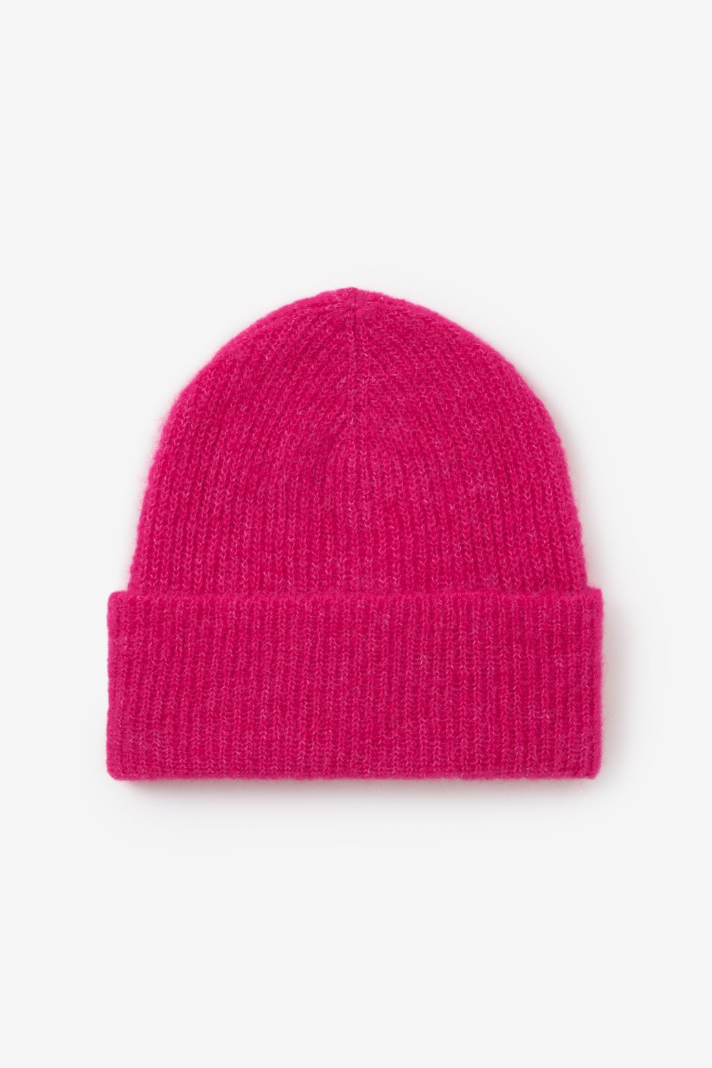 Roze wollen muts