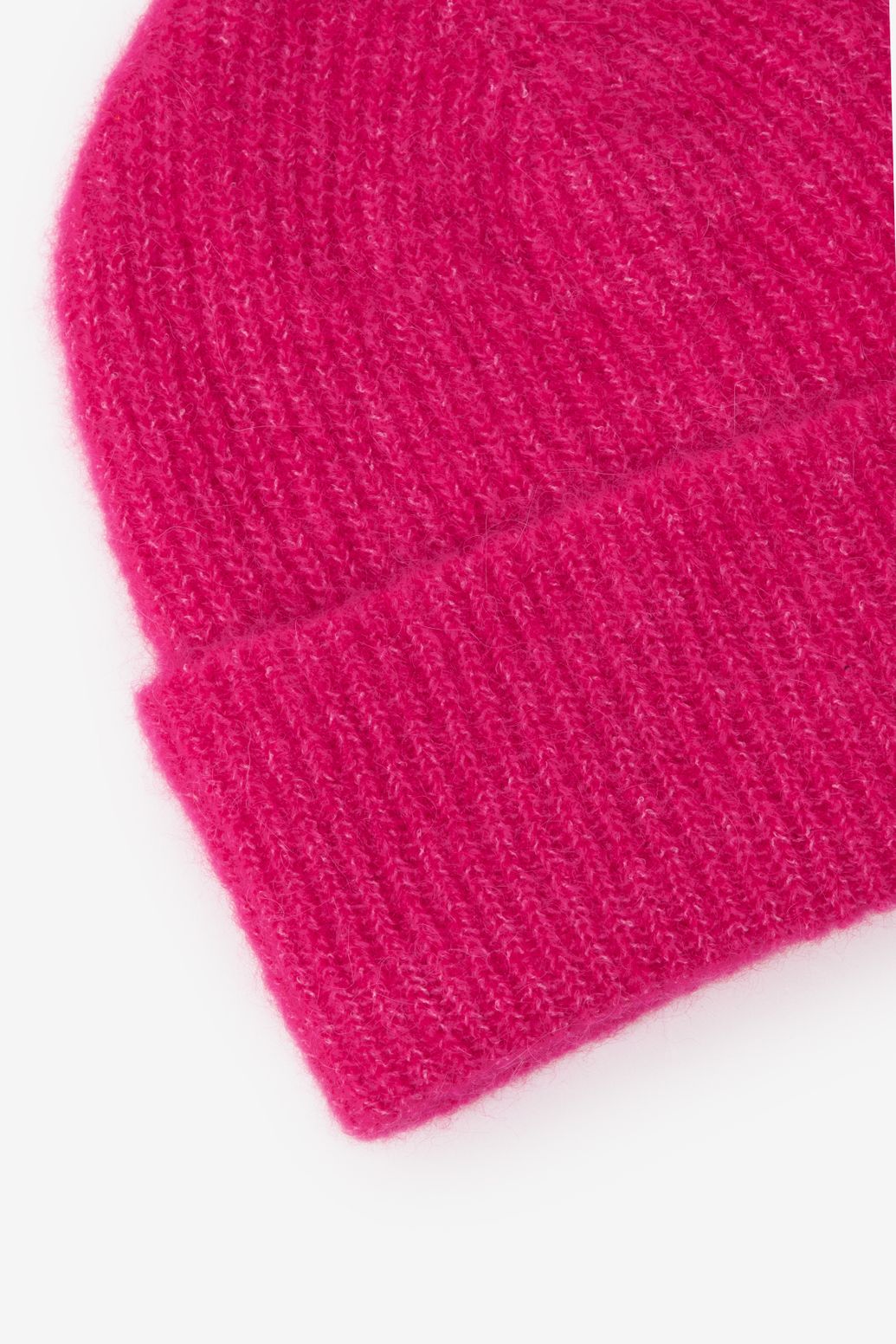 Roze wollen muts