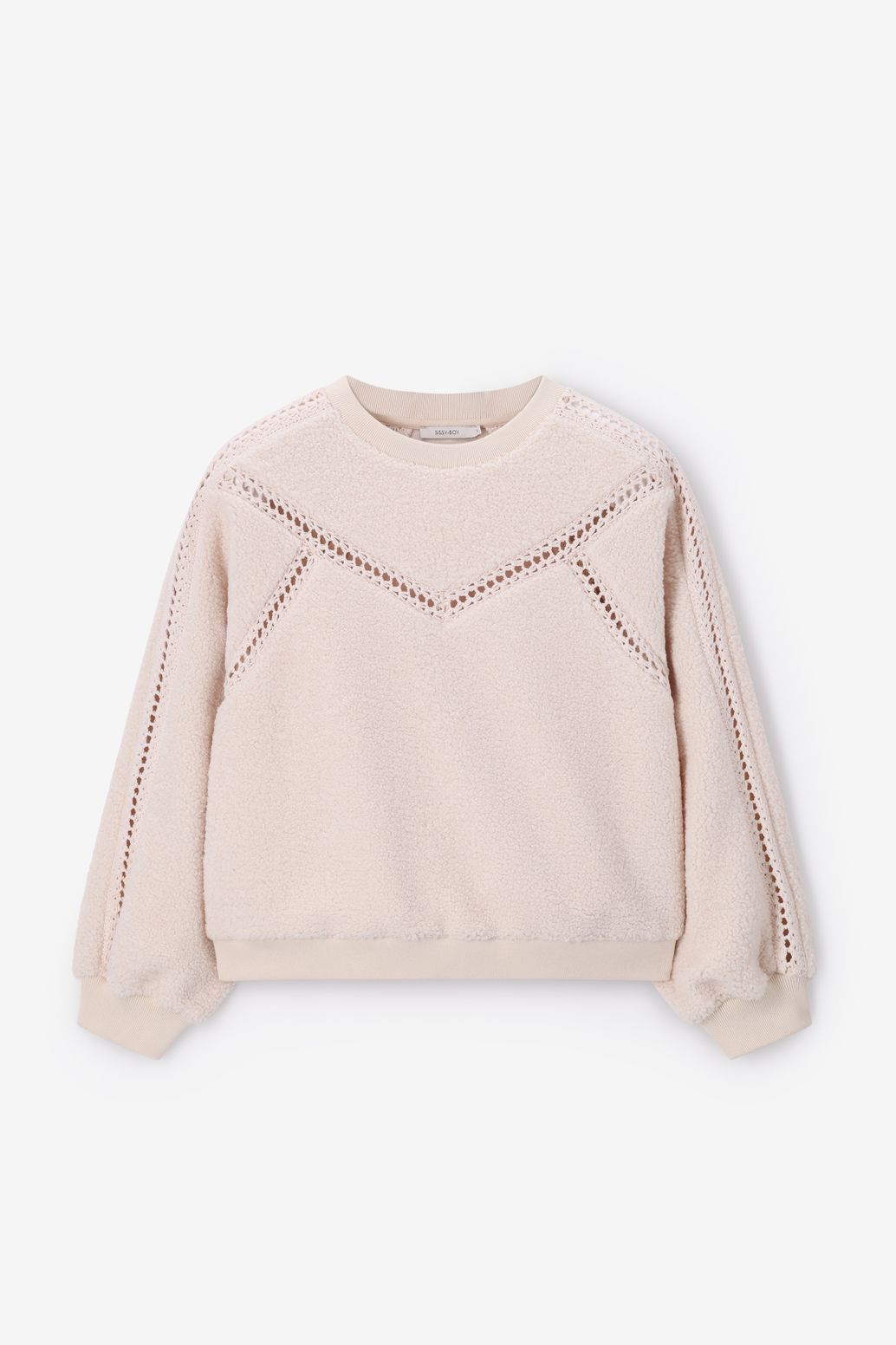 Teddy-Sweater - weiß