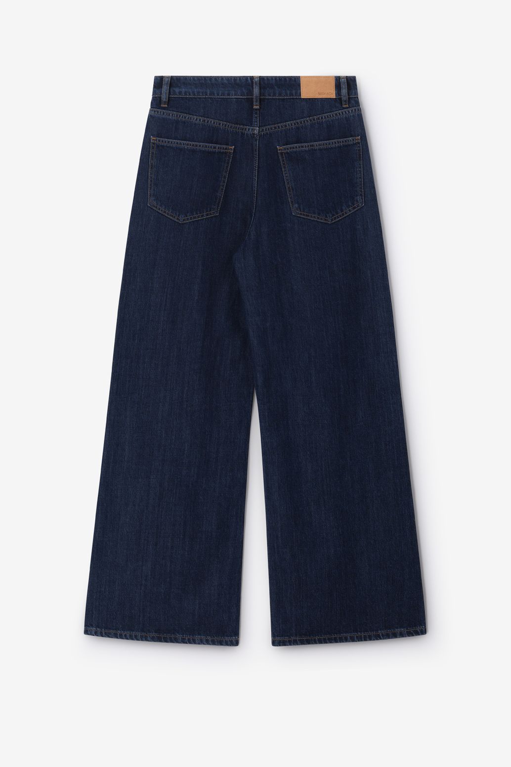 Donkerblauwe high waist wide leg jeans