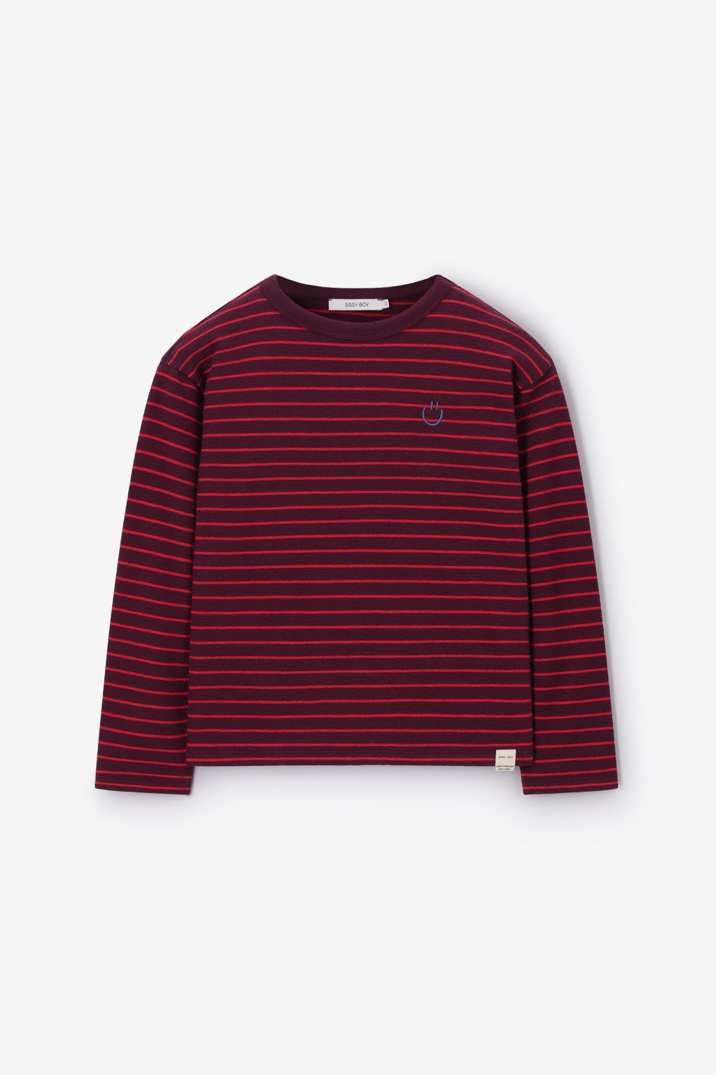 T-shirt à rayures - rouge