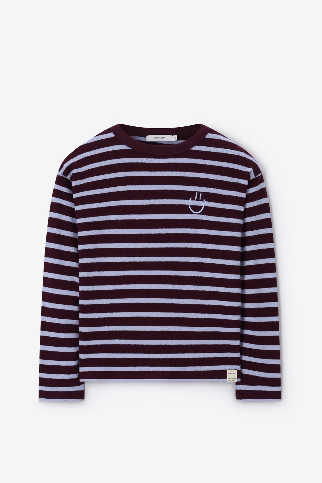 Donkerrood T-shirt met strepen