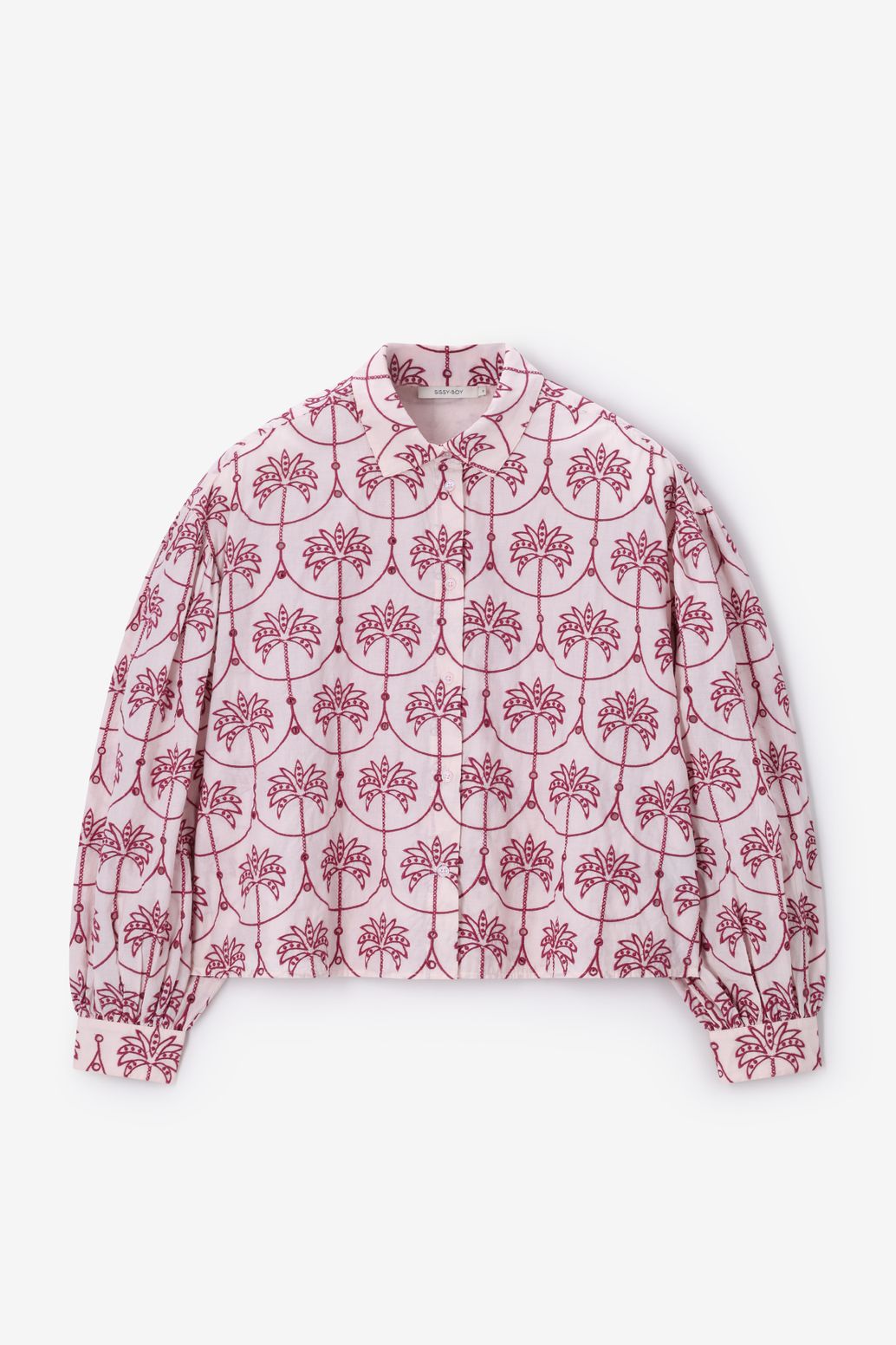 Lichtroze blouse met embroidery