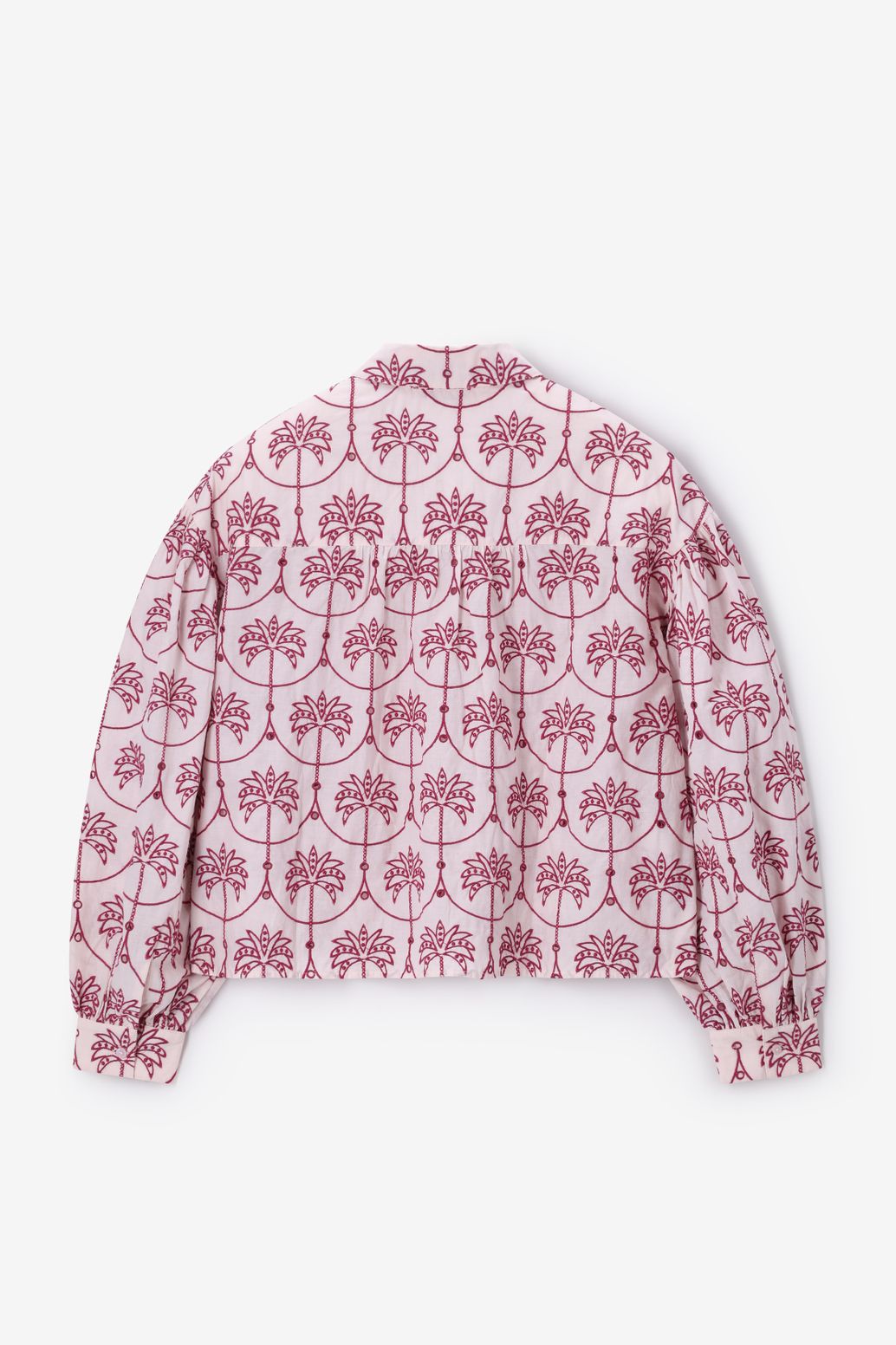 Lichtroze blouse met embroidery