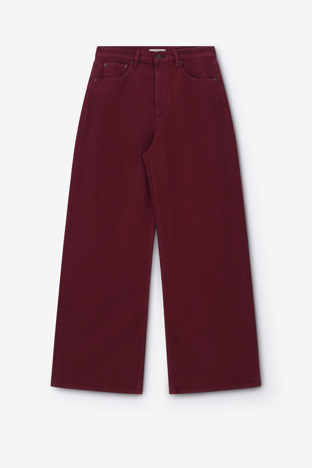 Donkerrode hight waist wide leg jeans
