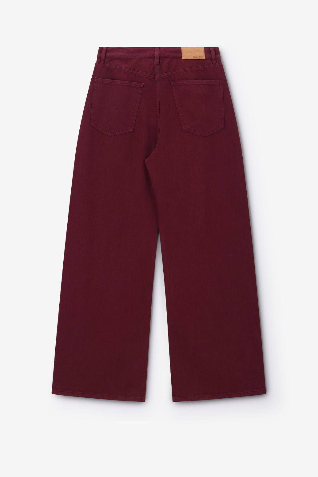 Donkerrode hight waist wide leg jeans