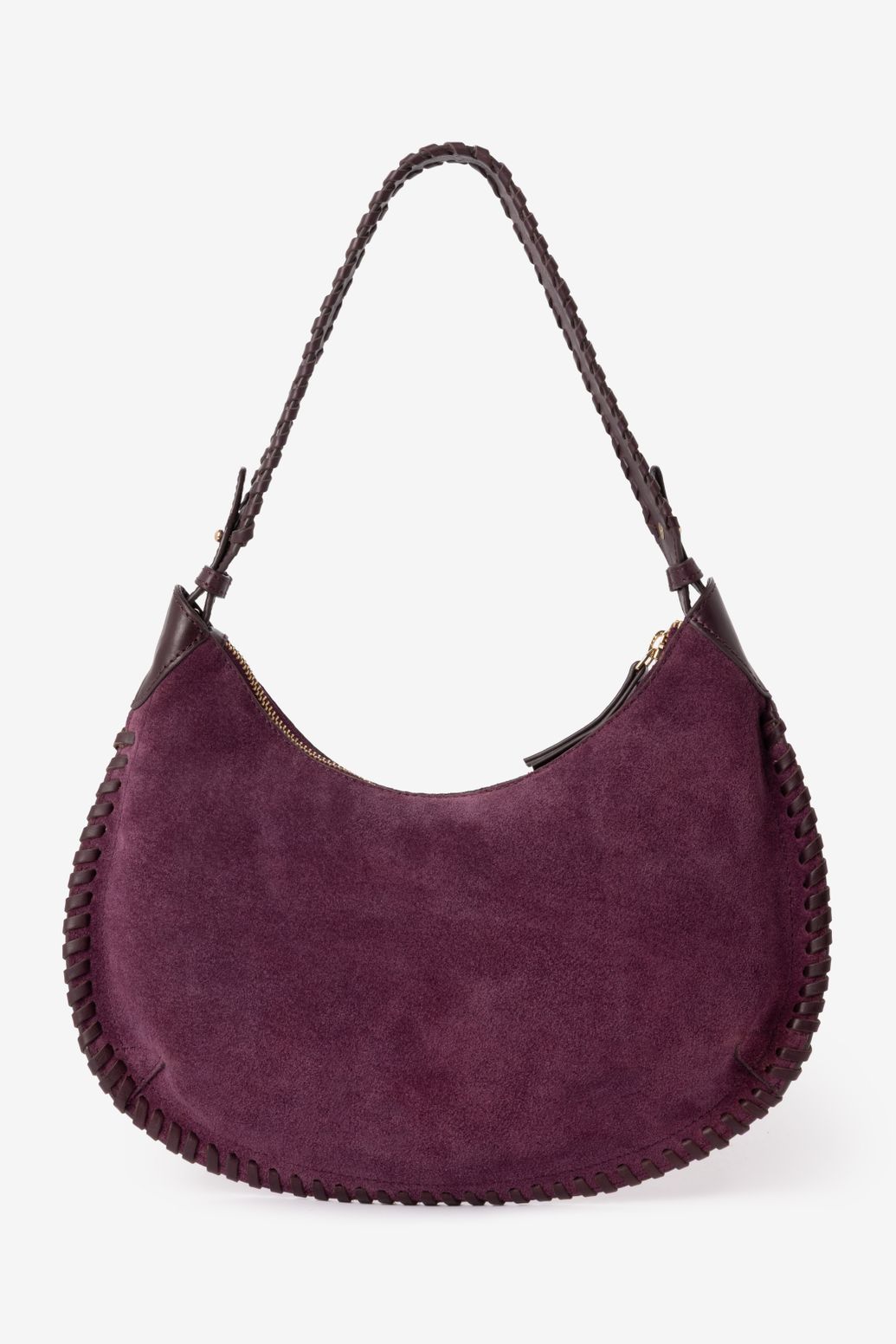 Sac porté épaule en daim - violet