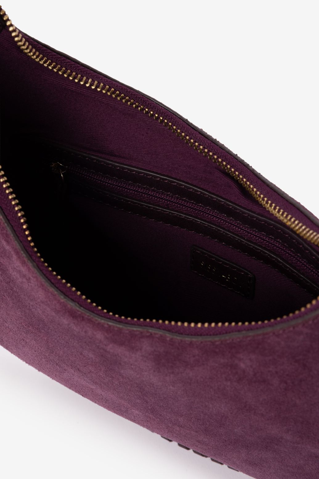 Sac porté épaule en daim - violet