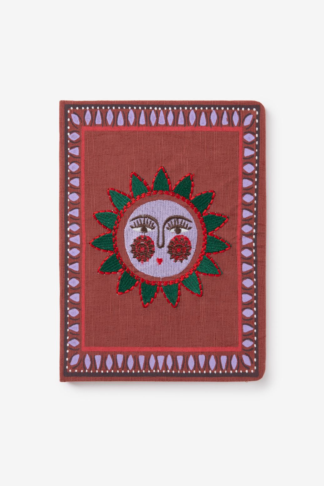 Carnet A5 avec soleil - rouge foncé
