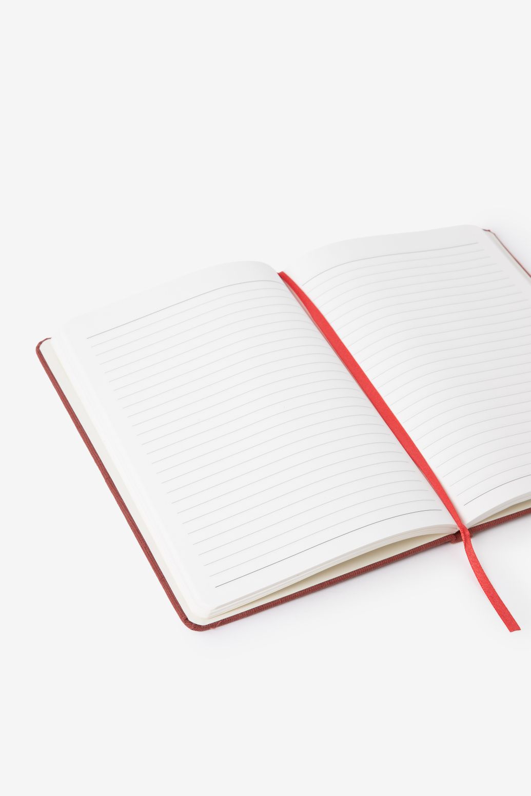 A5-Notizbuch mit Sonne - dunkelrot