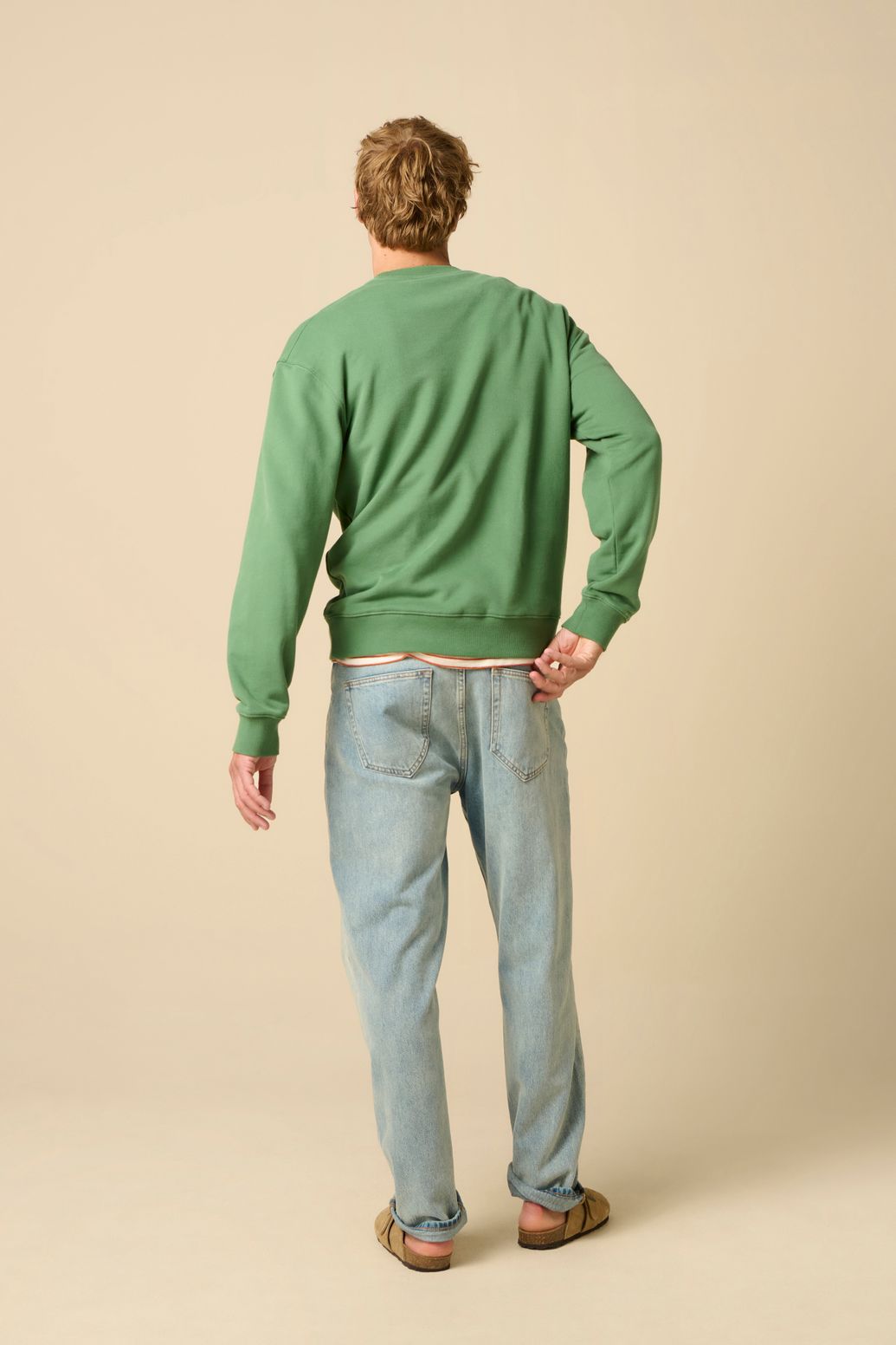 Sweater mit Stickerei - dunkelgrün