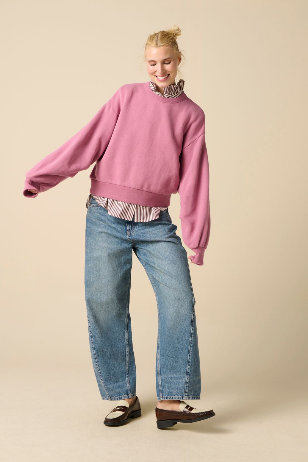 Oversize-Sweater - lila
