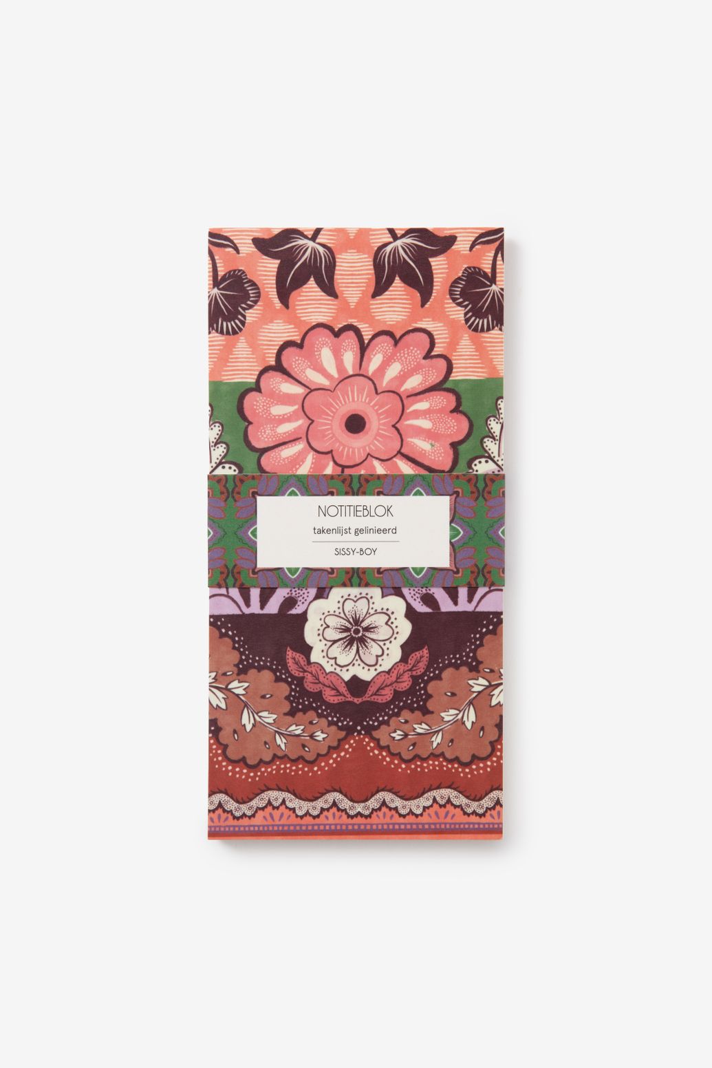 Bloc-notes to-do list avec imprimé fleuri - multicolore
