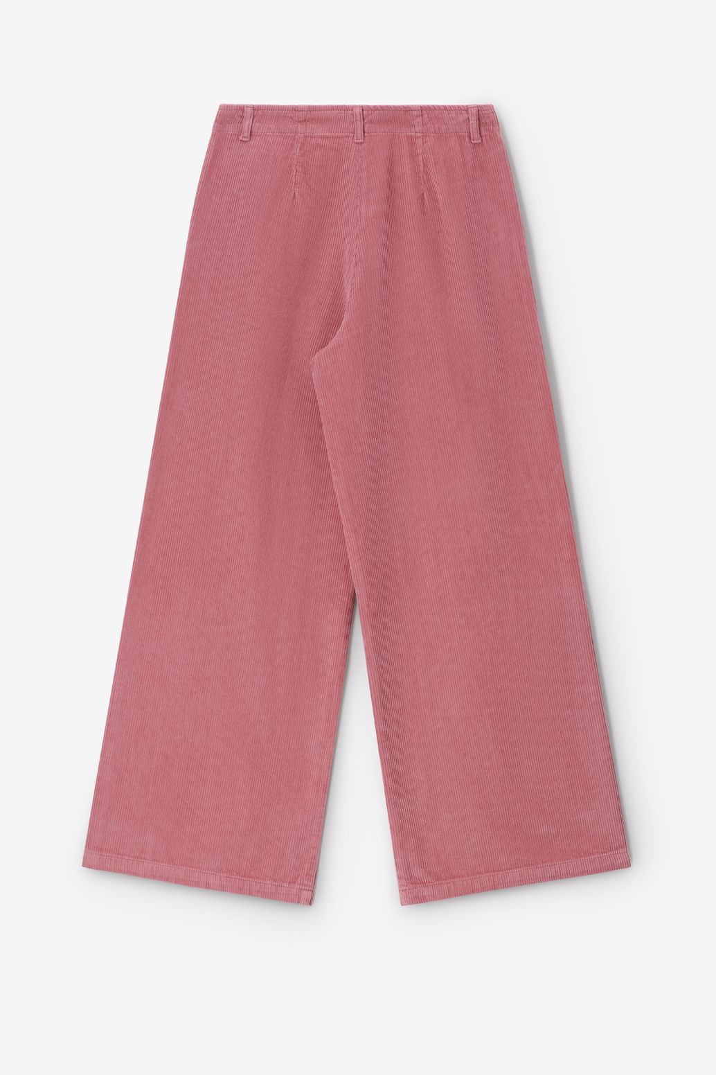 Roze corduroy high waist wide leg broek