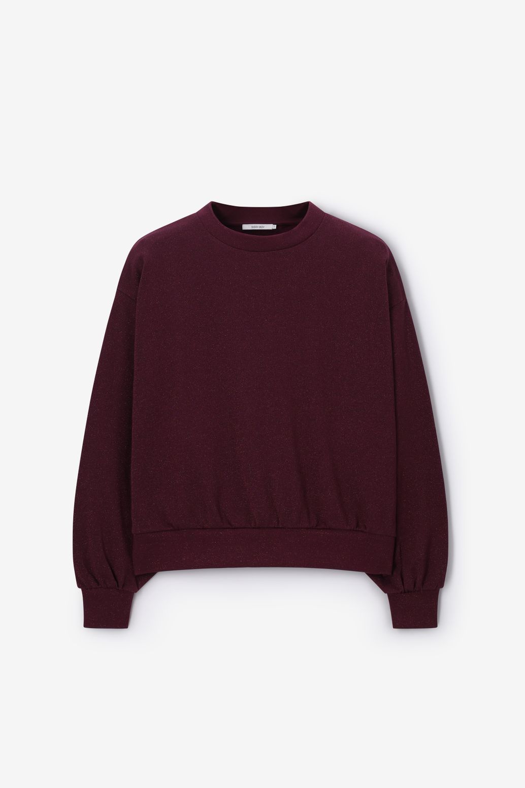 Donkerrode oversized sweater met lurex