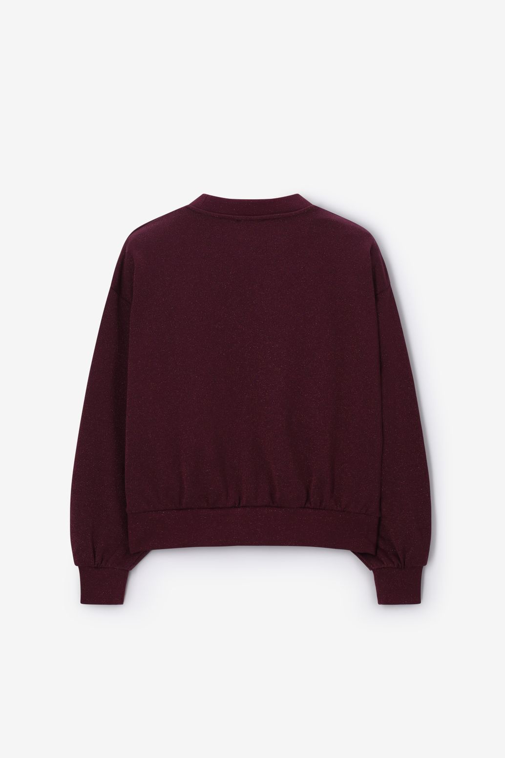 Donkerrode oversized sweater met lurex
