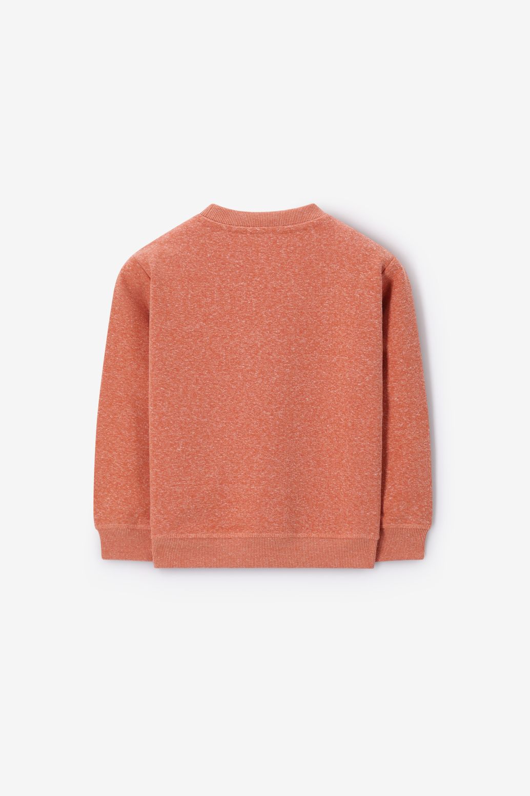 Sweat chiné avec écusson smiley - orange