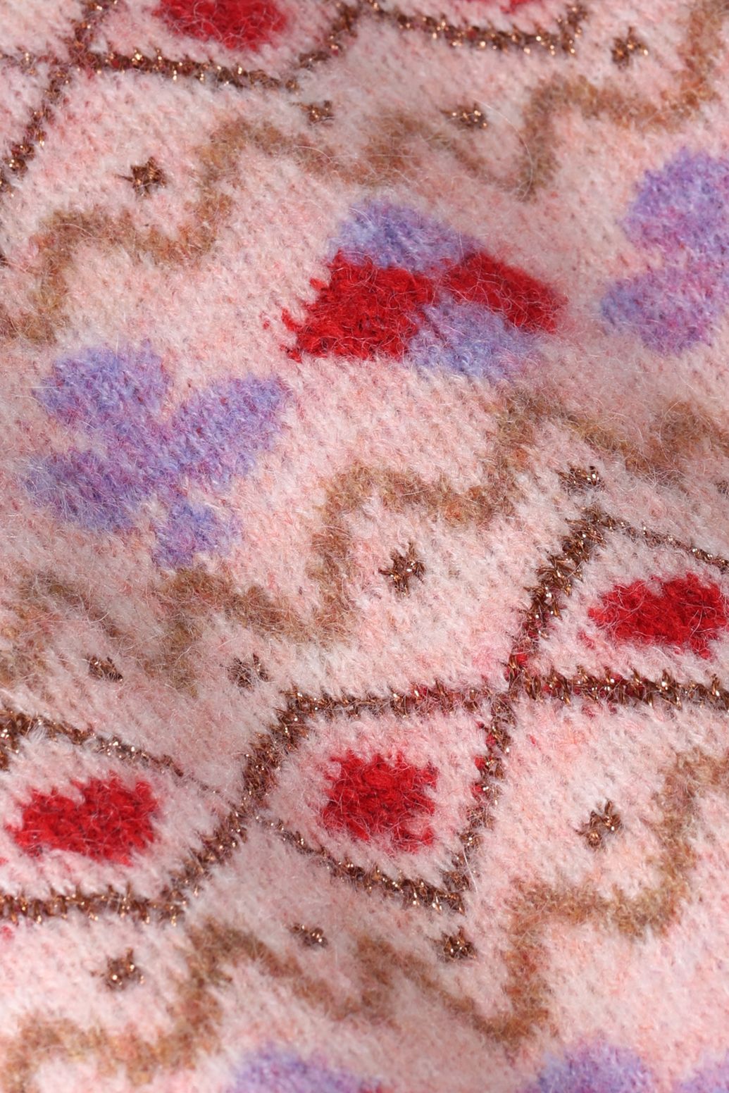 Jacquard-Pullover - dunkelrosa