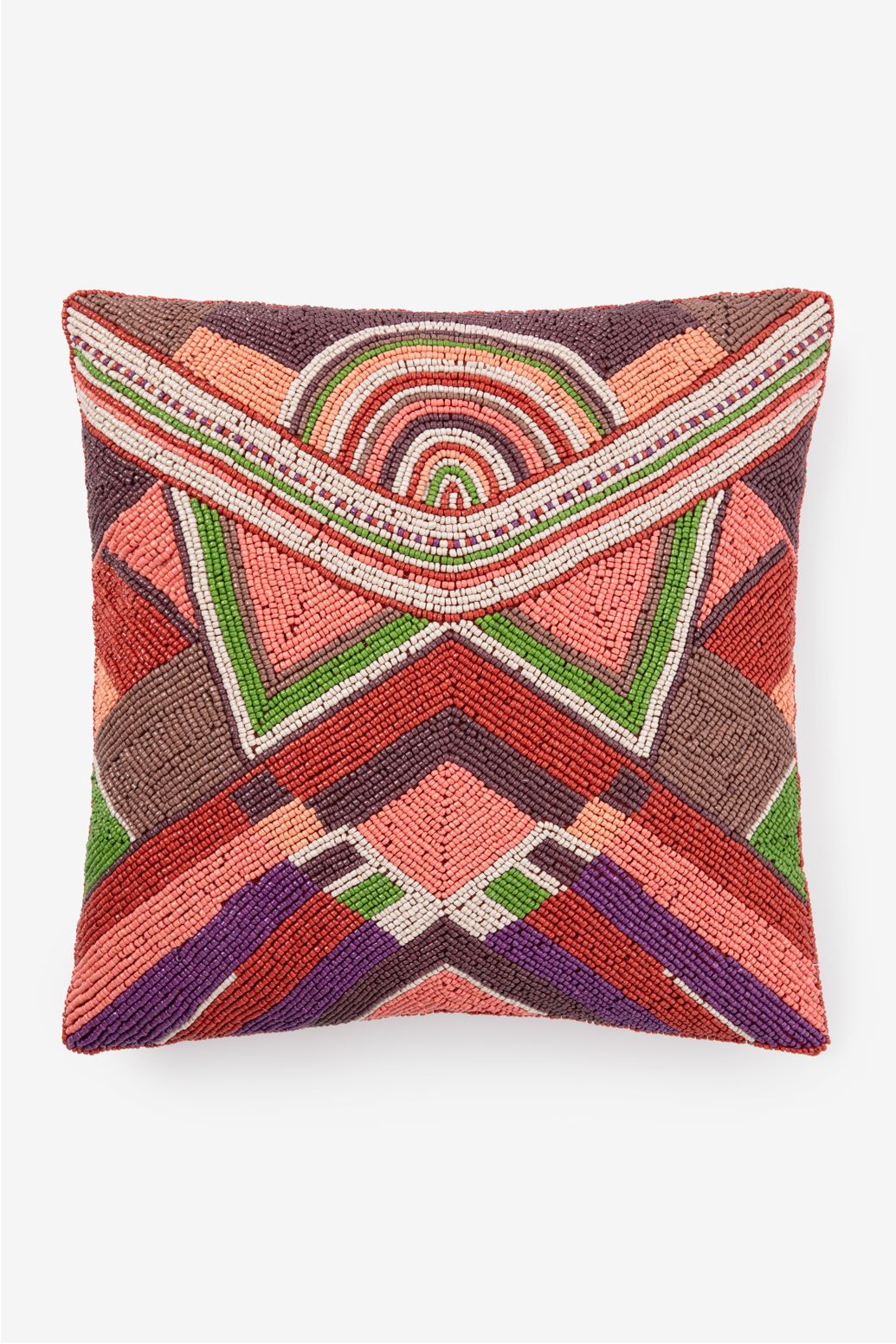 Coussin décoratif avec motif géométrique - multicolore