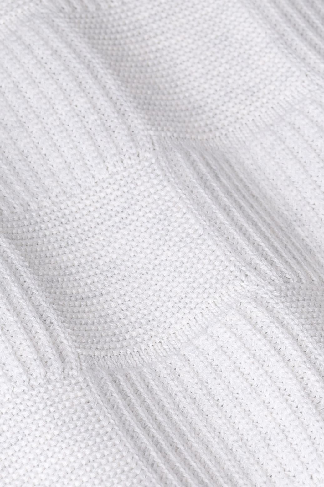 Gilet tricoté avec col polo - blanc