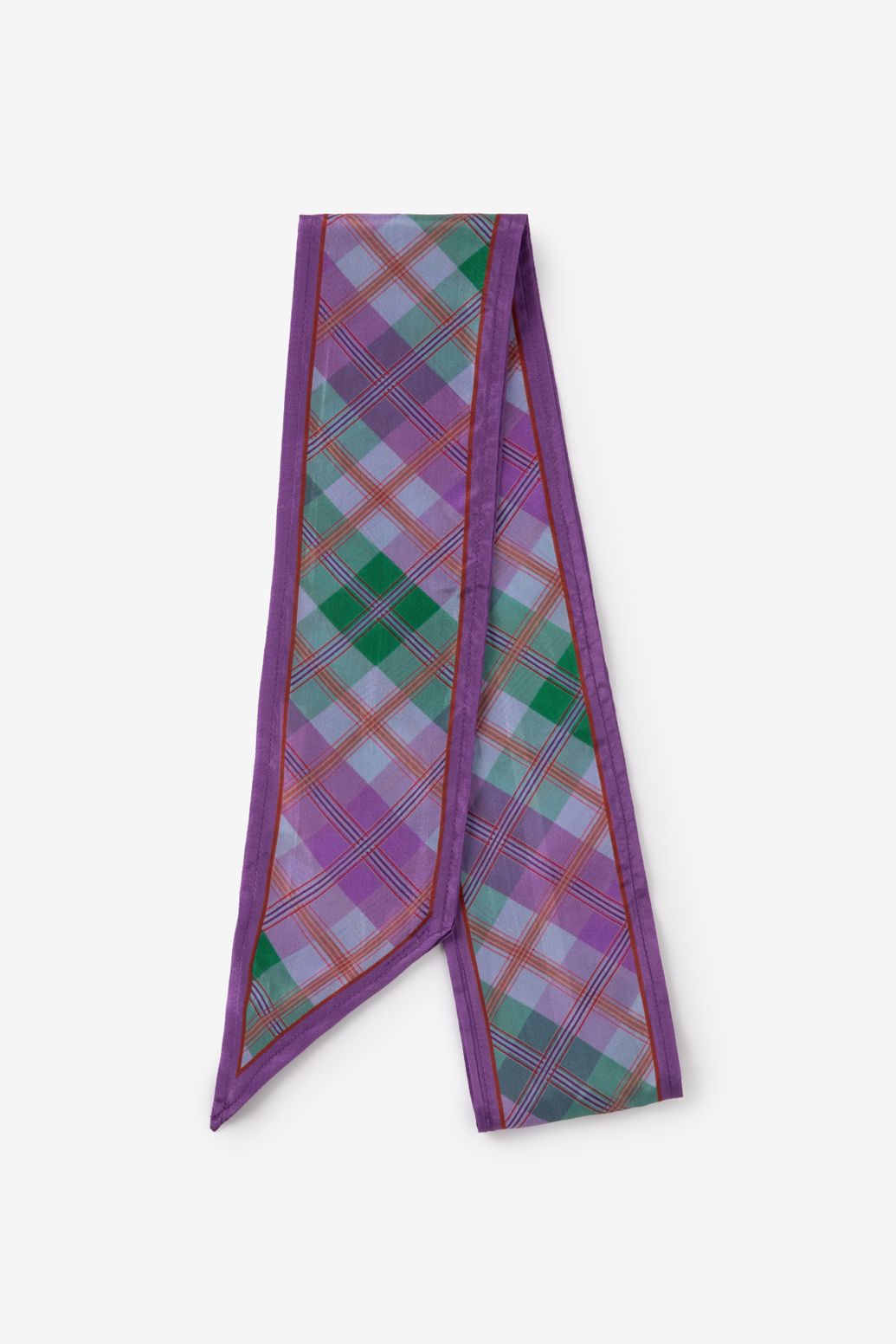 Foulard avec imprimé à carreaux - violet