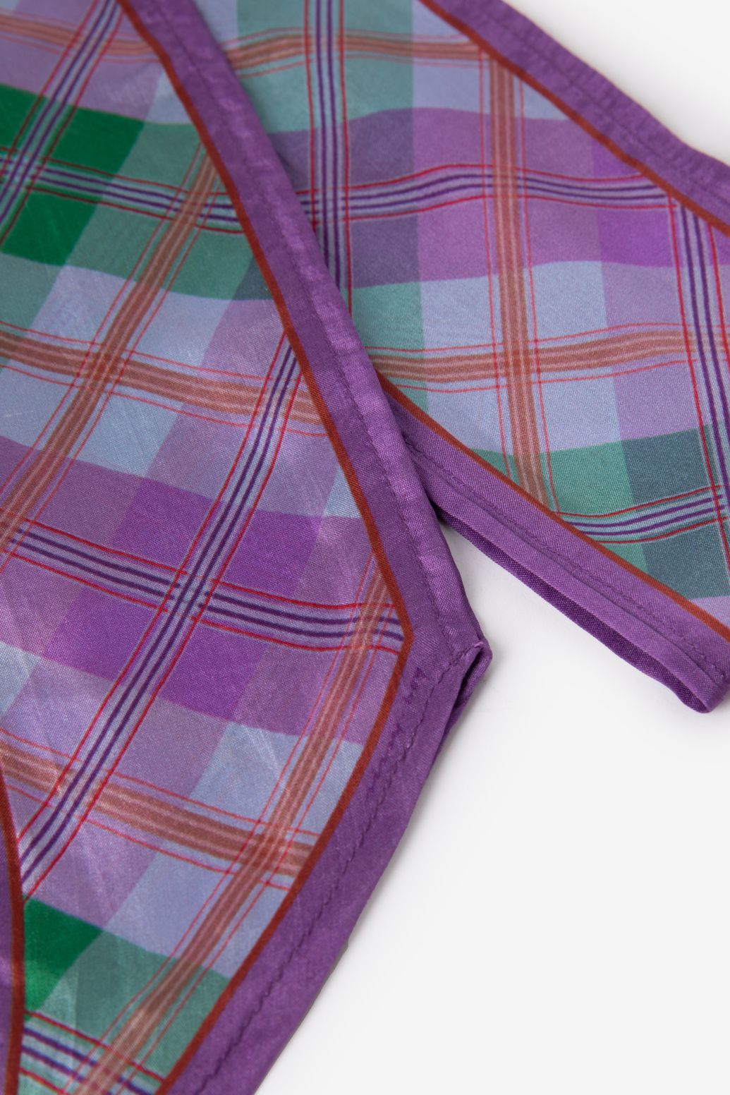 Foulard avec imprimé à carreaux - violet