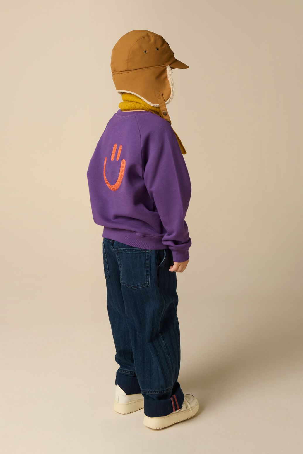 Sweat avec smiley - violet foncé