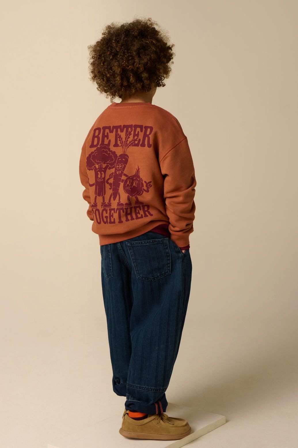 Sweat avec illustration - marron