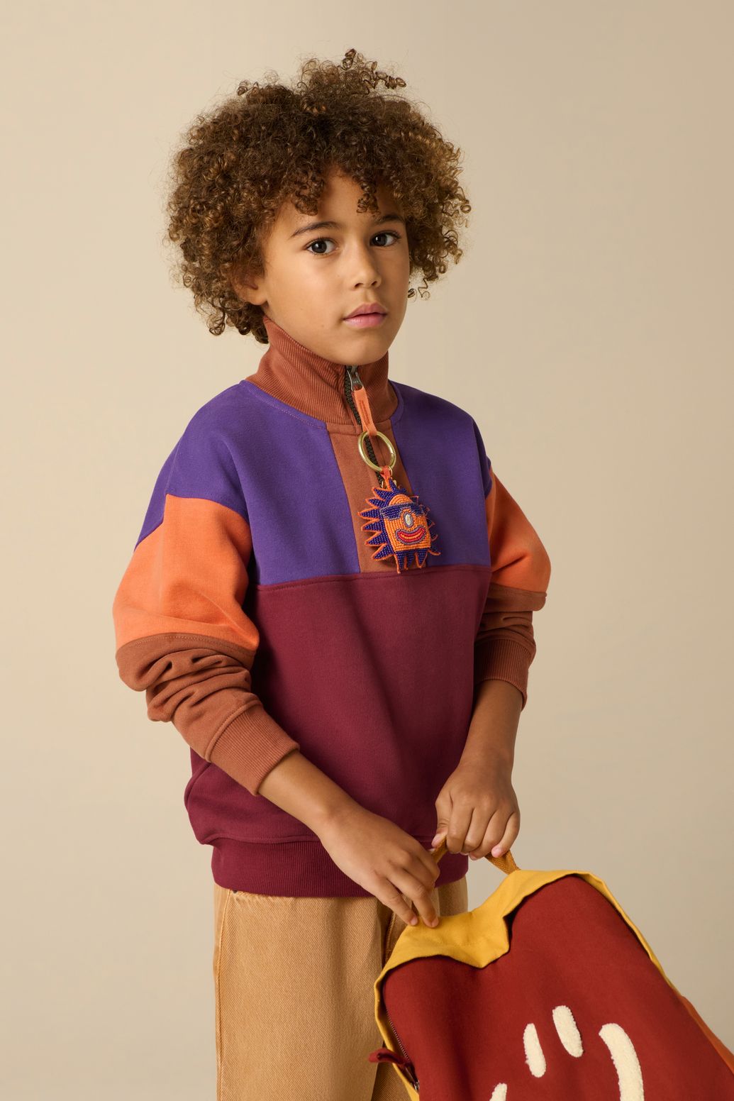 Sweat avec motif color block - multicolore
