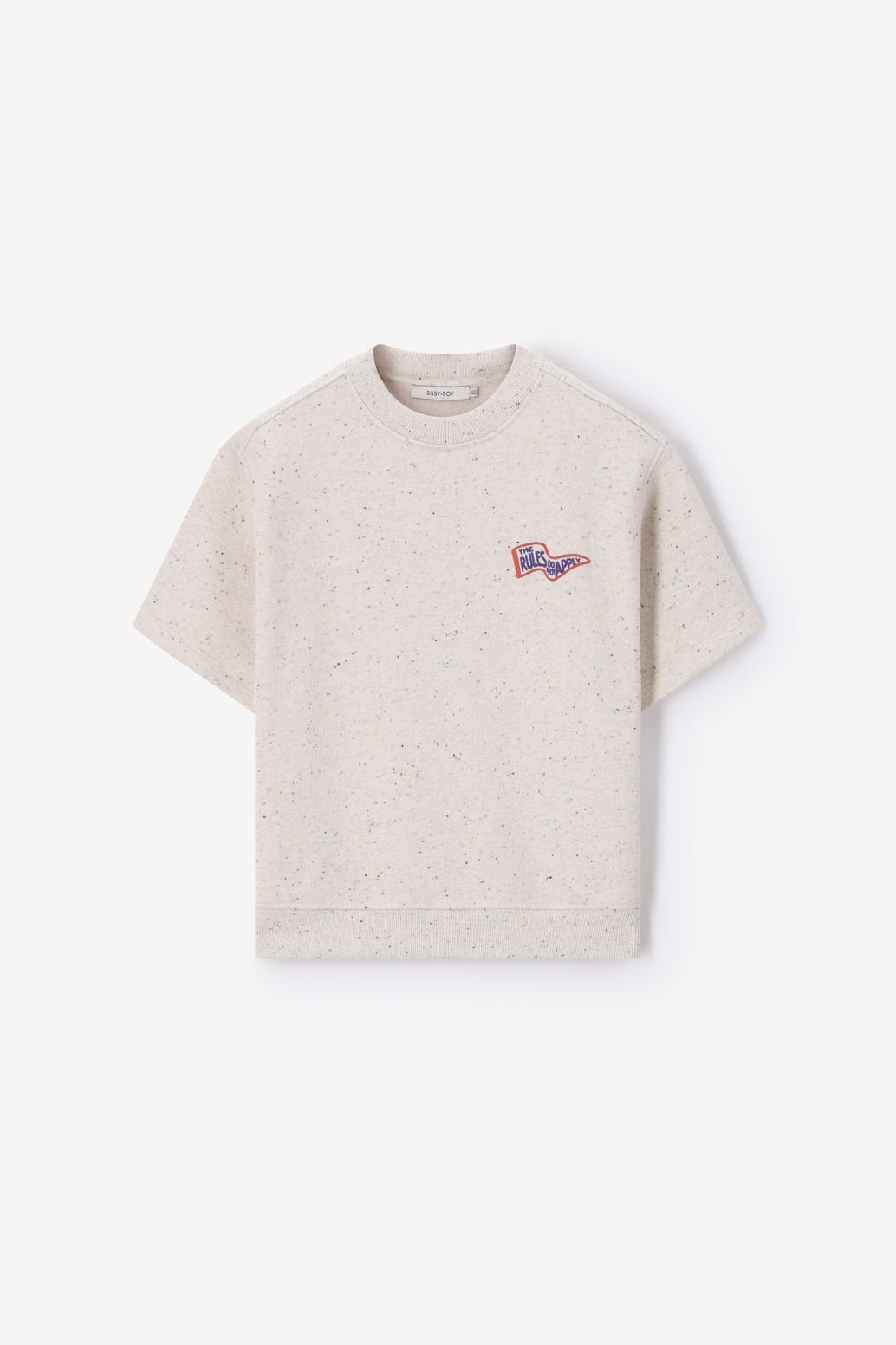Grijze sweater met korte mouwen