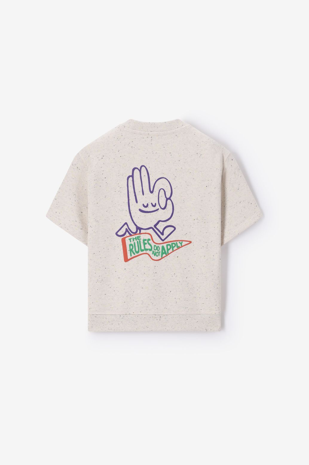 Grijze sweater met korte mouwen