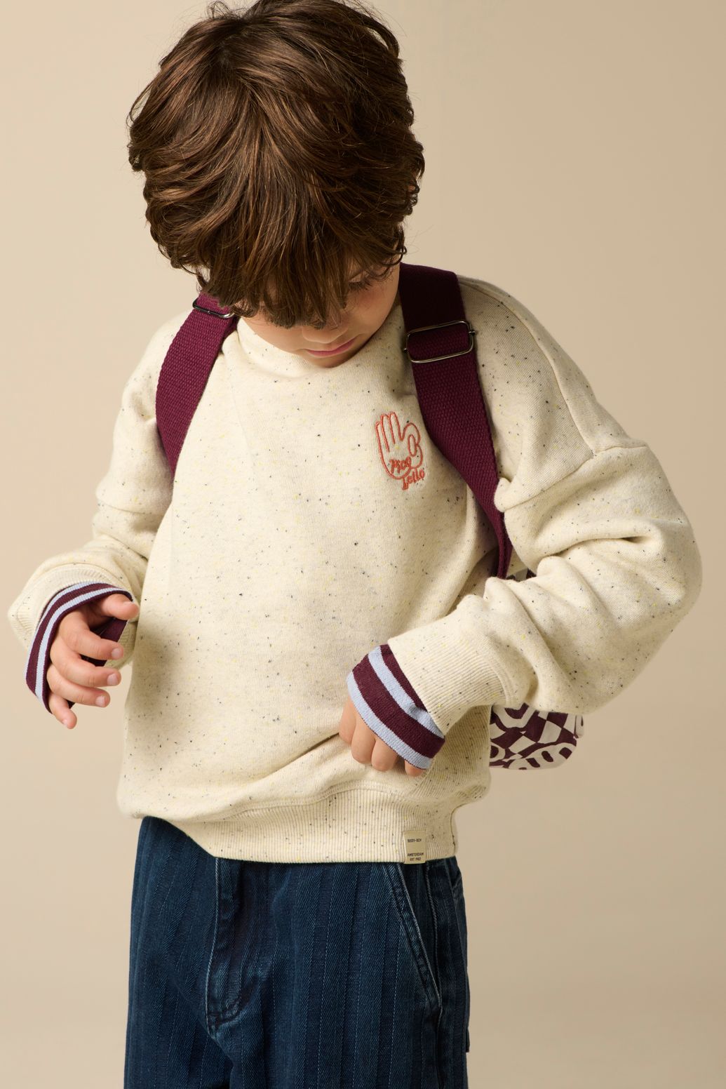 Sweat avec illustration - gris
