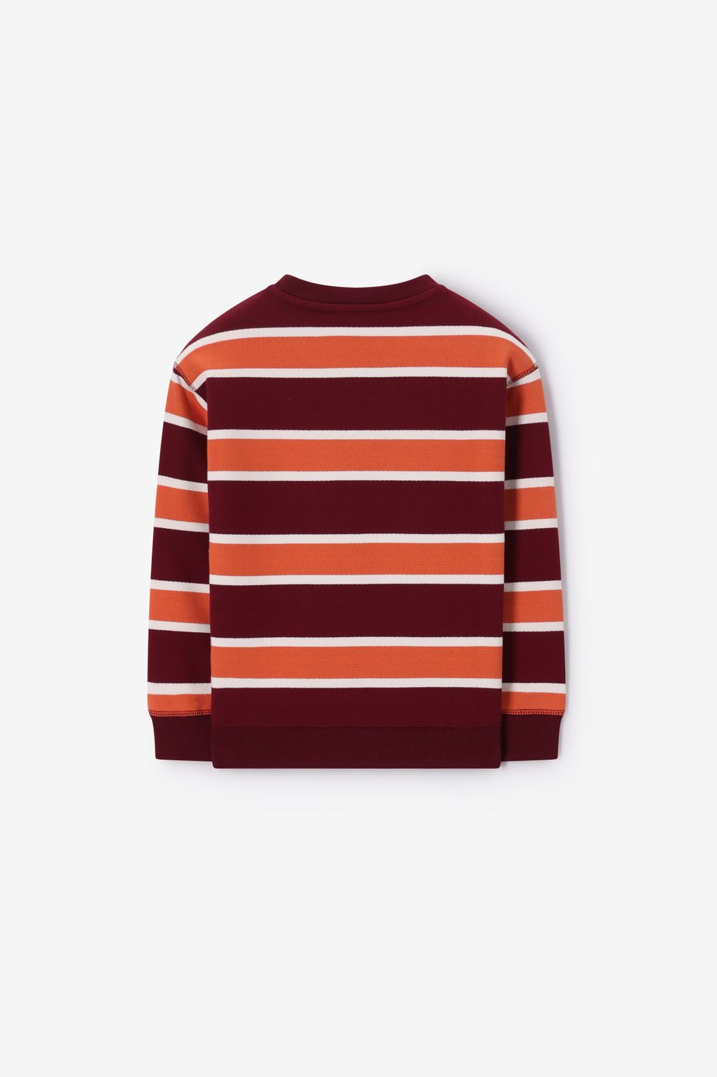 Sweat rayé - rouge foncé