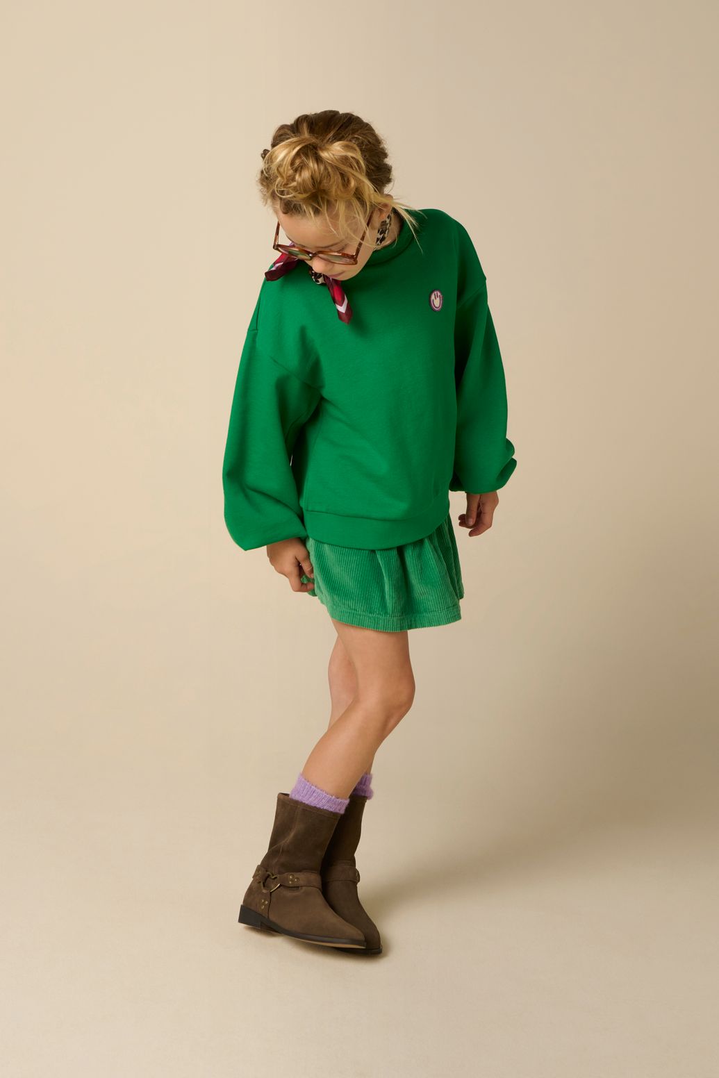 Groene sweater met smiley