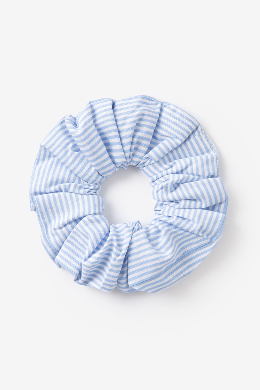 Gestreifter Scrunchie - hellblau
