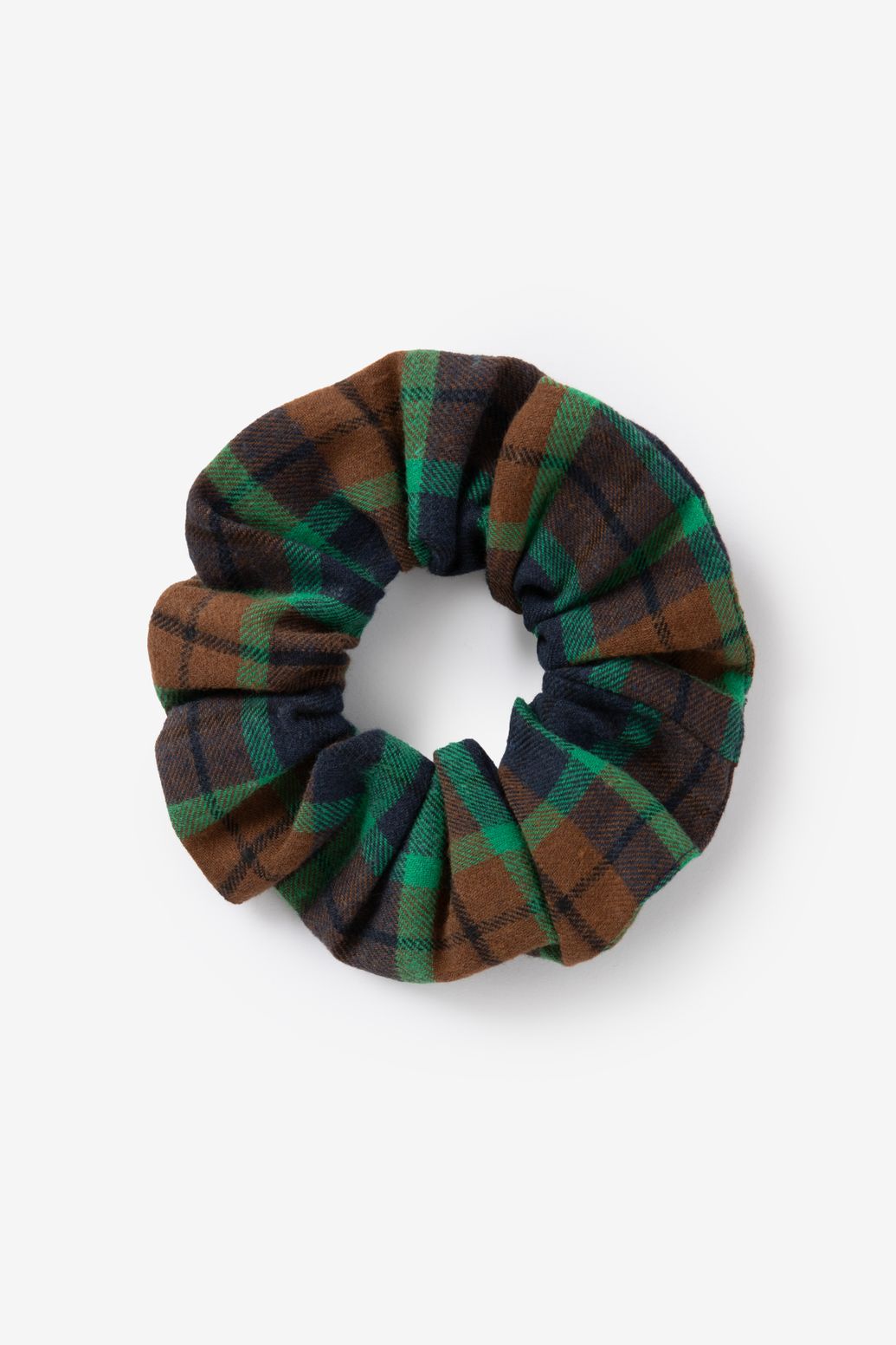 Chouchou à carreaux - vert