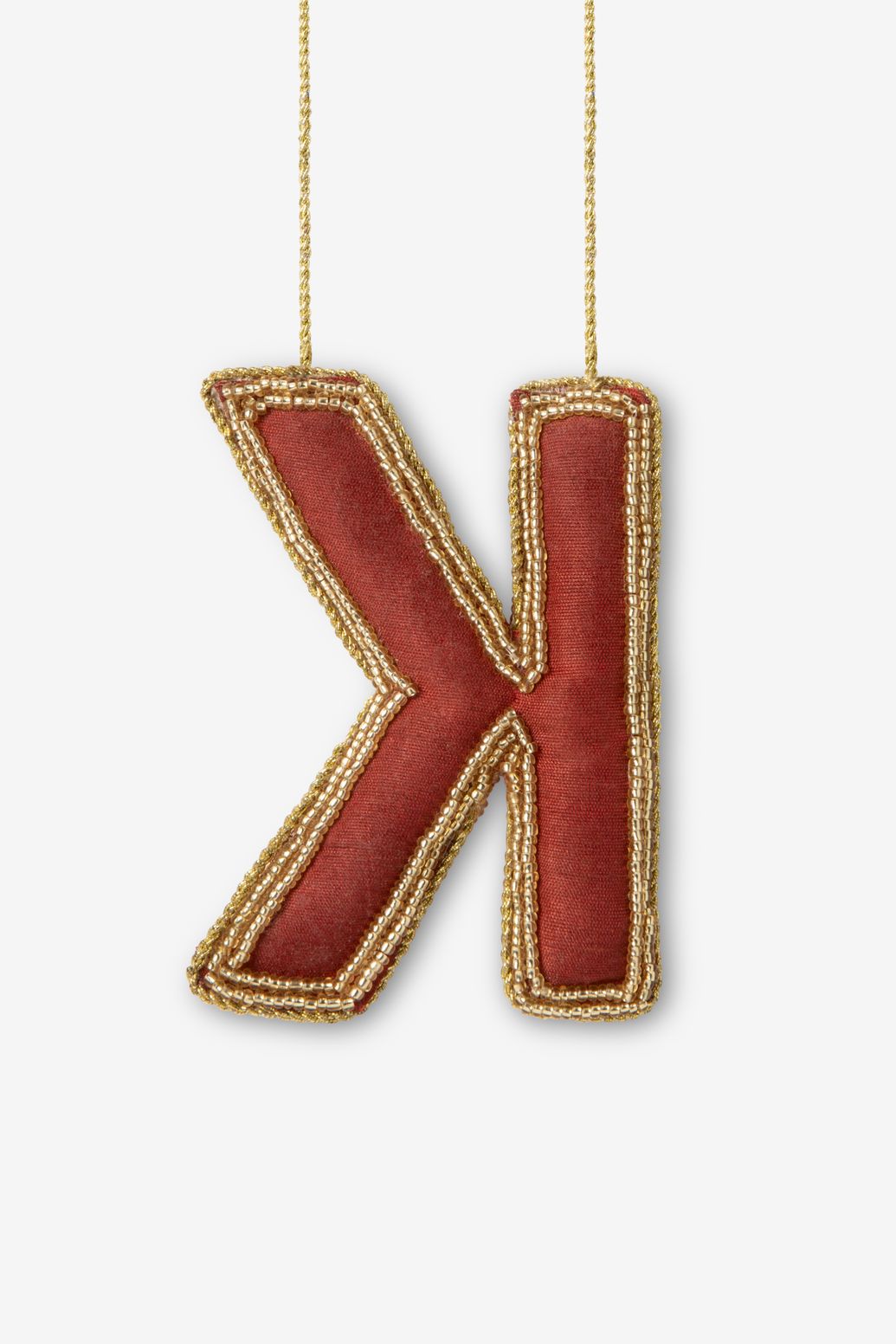 Buchstaben-Weihnachtsornament K