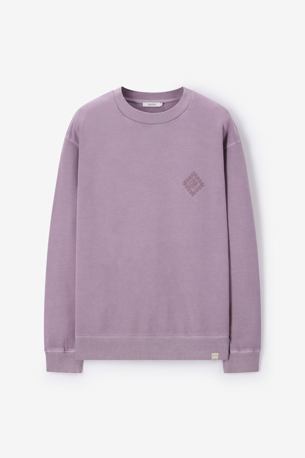 Sweater mit Stickerei - flieder