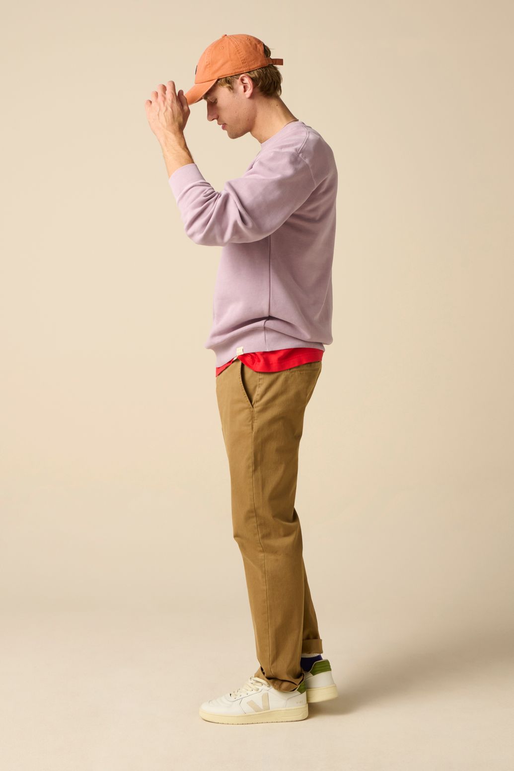 Sweater mit Stickerei - flieder