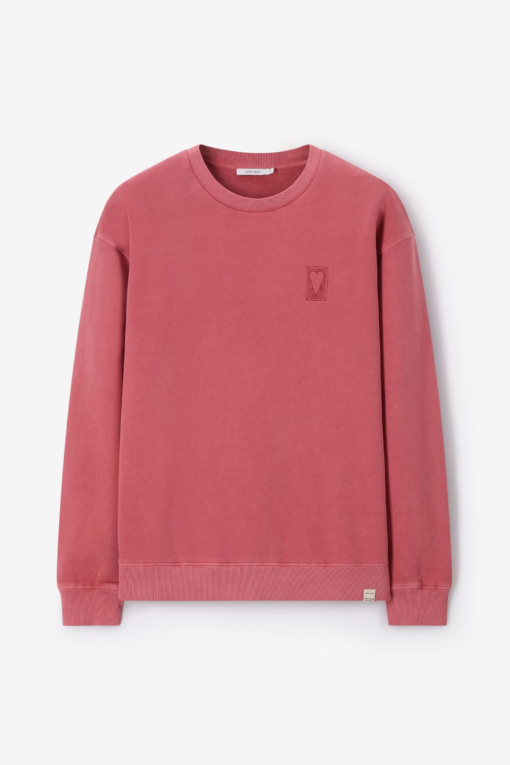 Sweater mit Stickerei - rot