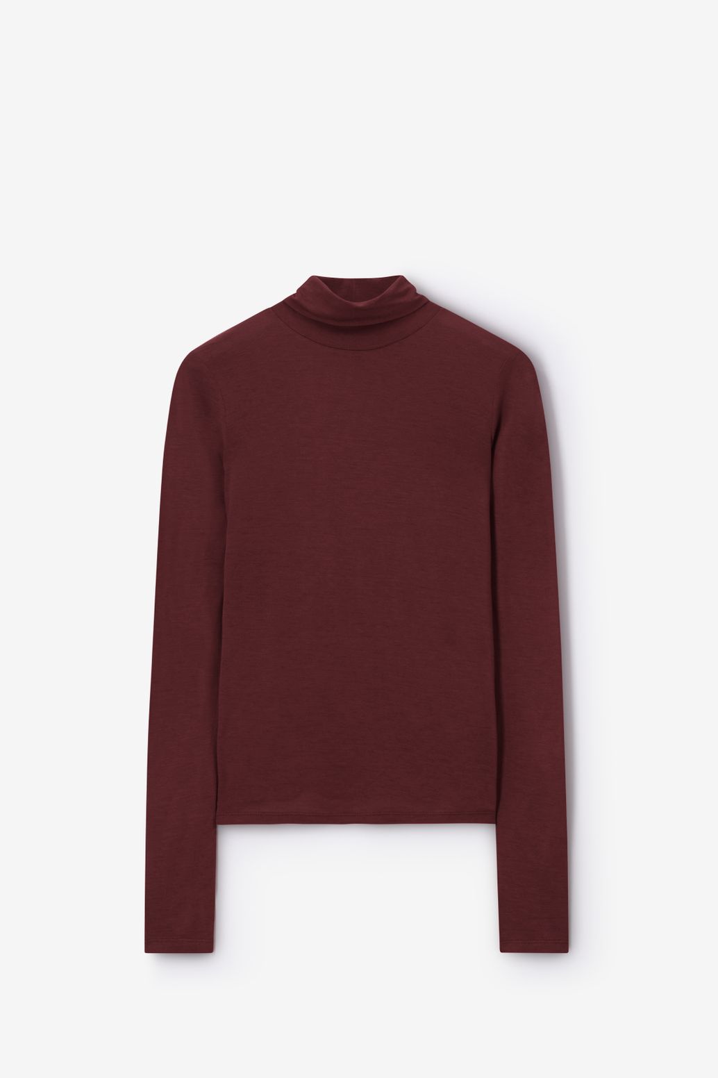 Bruine wollen turtleneck top