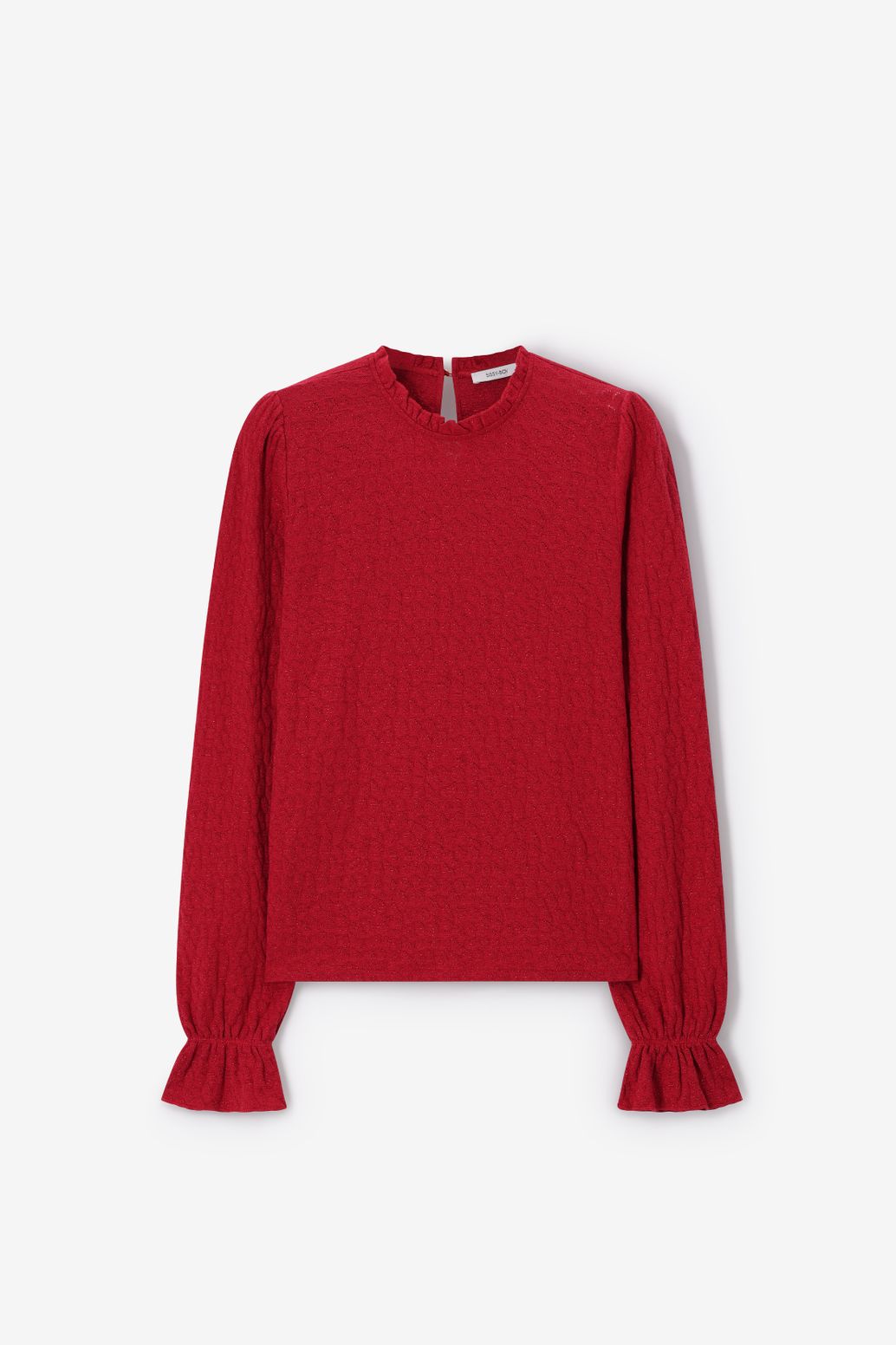 Rode top met lurex