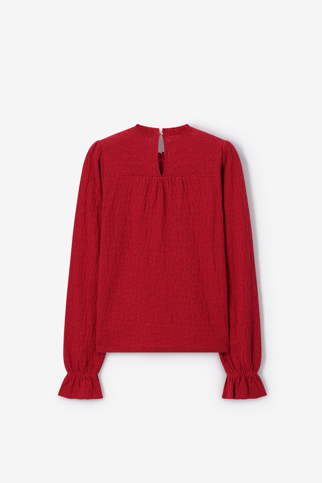 Rode top met lurex