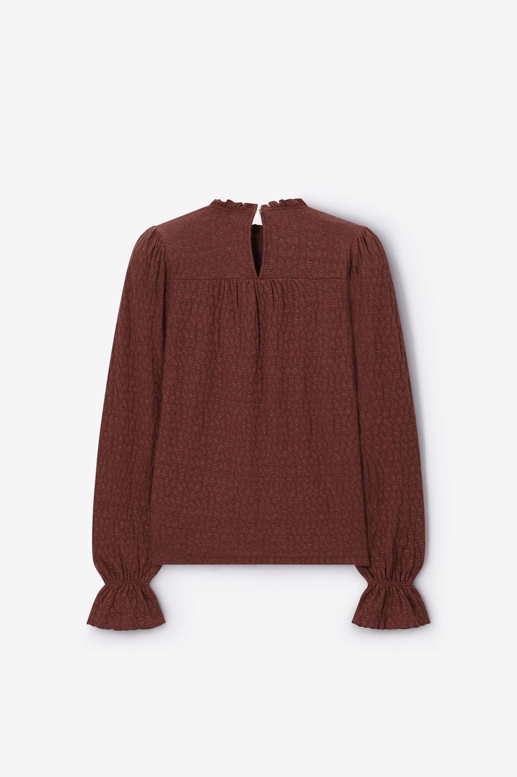 Top avec lurex - marron foncé