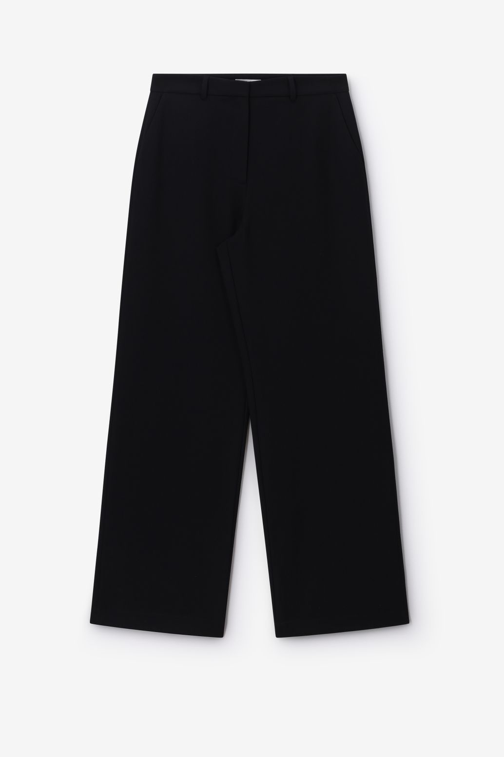 Zwarte high waist wide leg broek