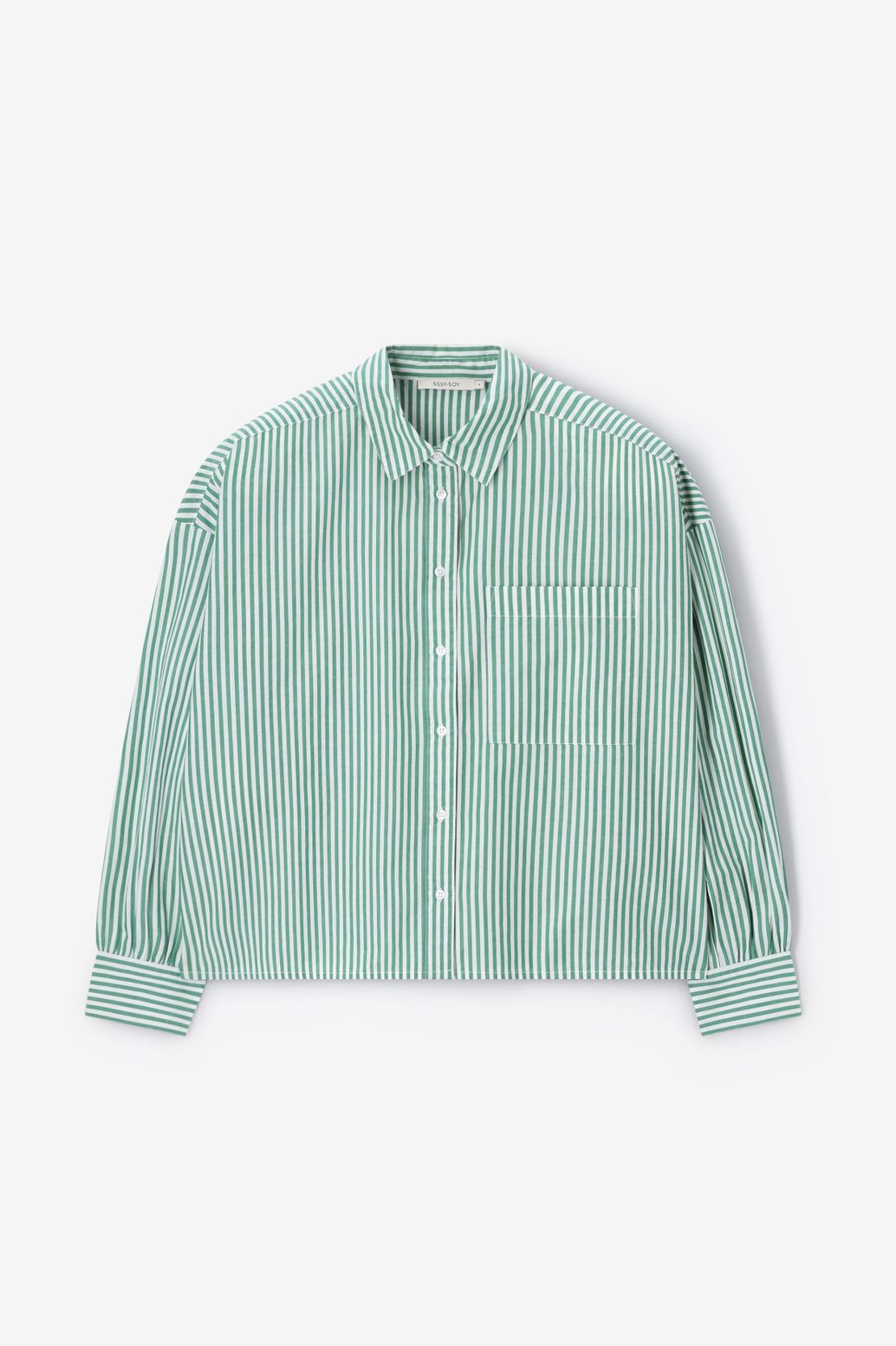 Groene gestreepte blouse
