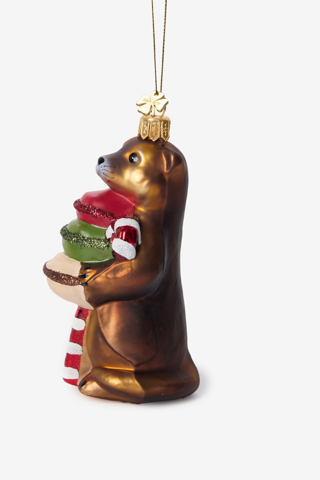 Kerst ornament otter met macarons